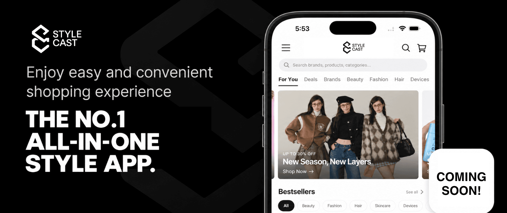 The StyleCast mobile app — coming soon
