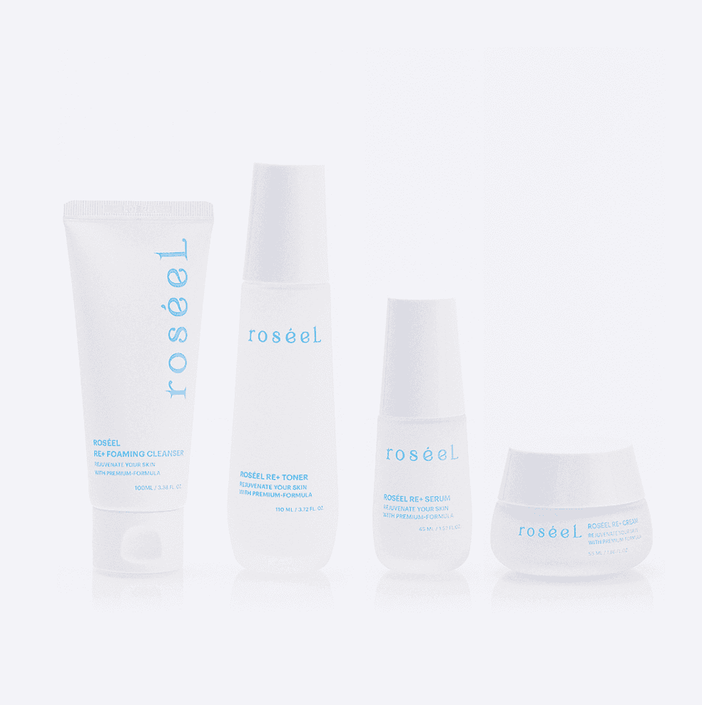 RE+ 4-Piece Set (Cleansing Foam, Serum, Cream, Toner)
