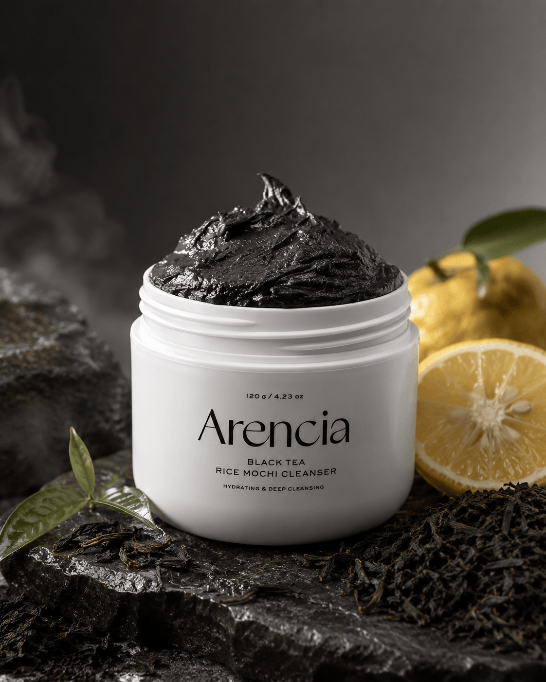 Arencia Black Tea Rice Mochi Cleanser 120g