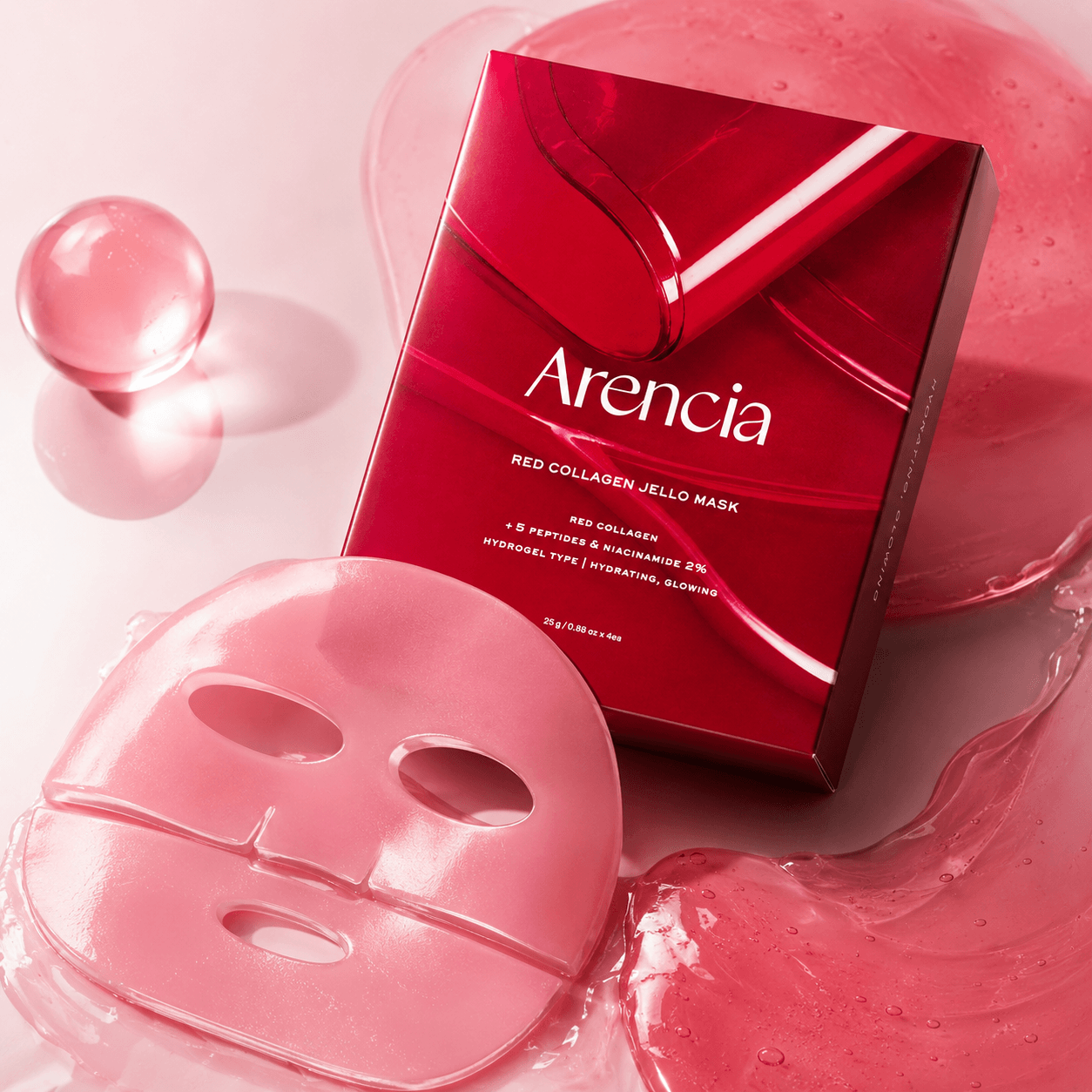 Arencia Red Collagen Jello Mask 25g (4ea)
