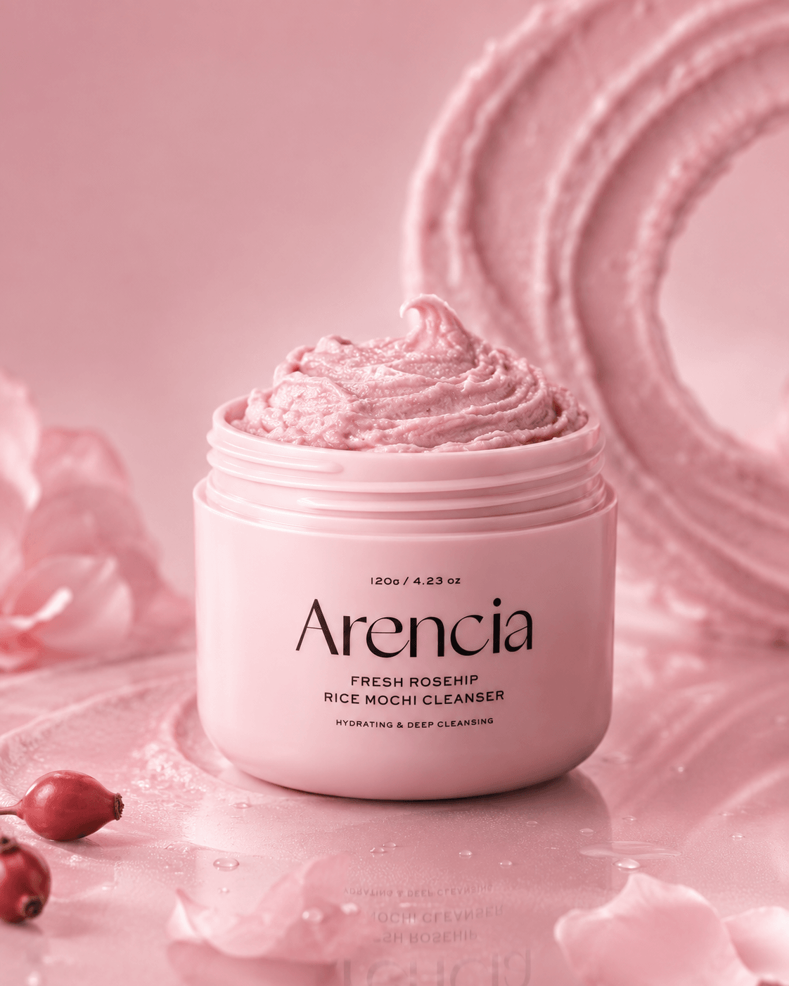 Arencia Fresh Rosehip Rice Mochi Cleanser 120g