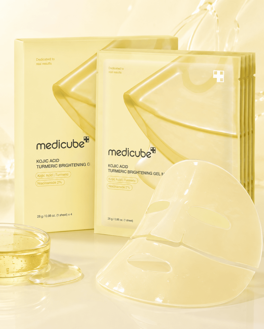 Kojic Acid Turmeric Brightening Gel Mask Set (4ea)
